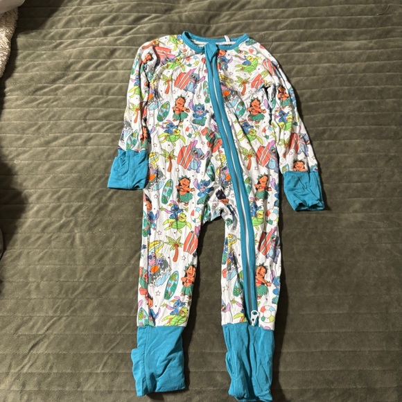 None Other - Colorful Bamboo Stitch Kids One Piece Pajama